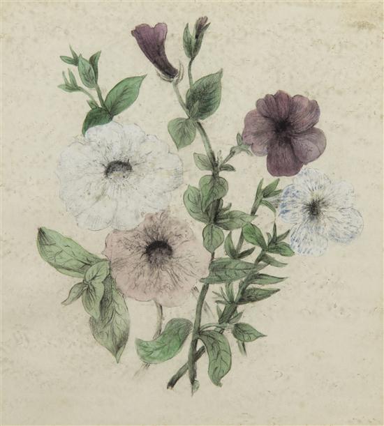 British School (19th century) Flowers