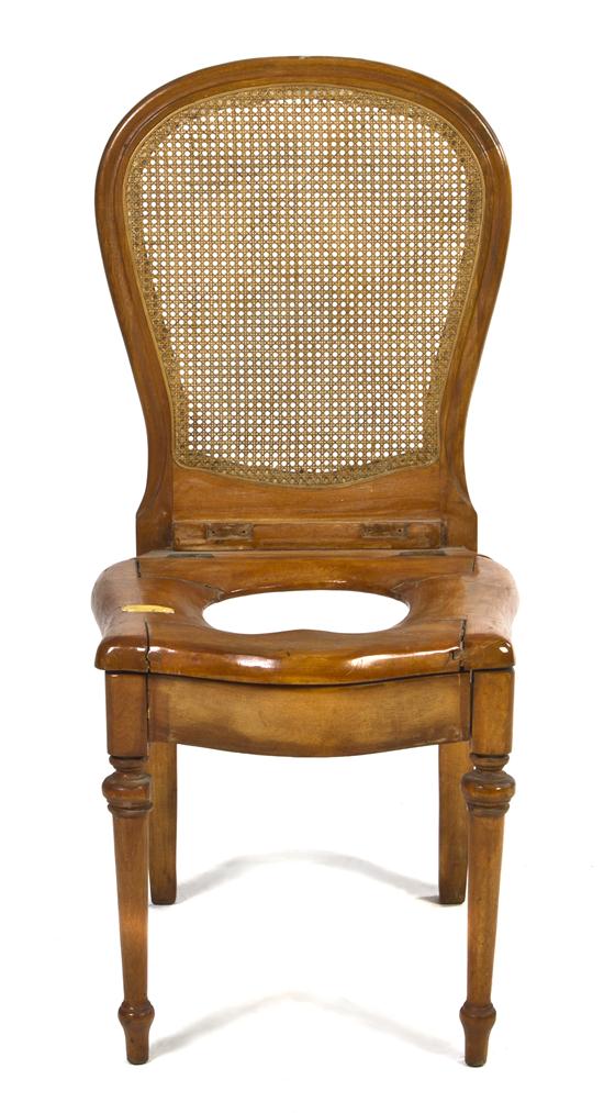 A Continental Pine Commode Chair