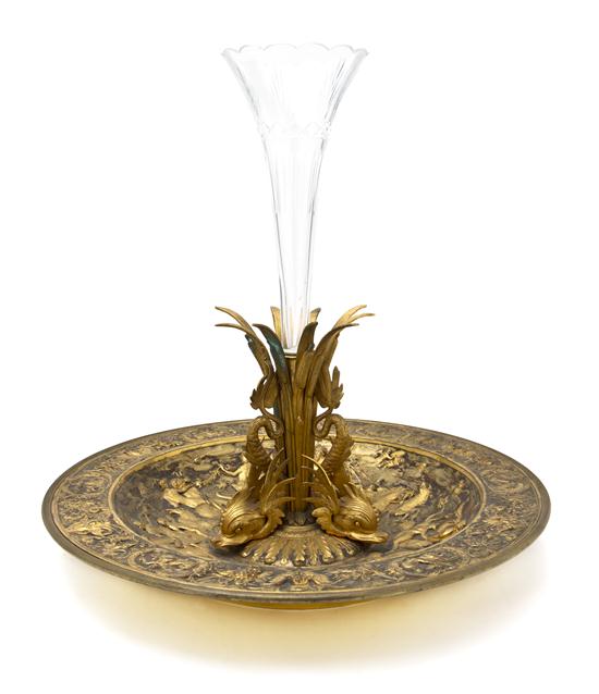 A Continental Gilt Metal Epergne Base