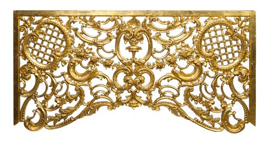 A Rococo Style Gilt Metal Architectural