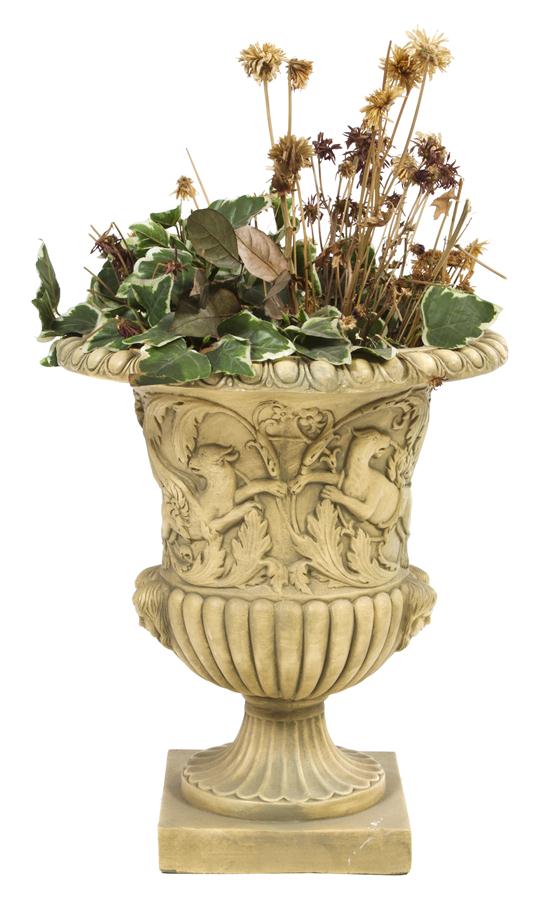 A Composite Campagna Form Urn cast with