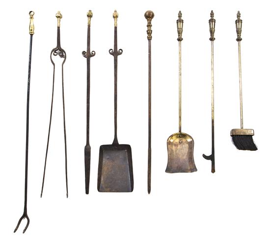 An Assembled Set of Fireplace Equipment