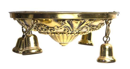 A Set of Six Pressed Brass Ceiling 151b7e