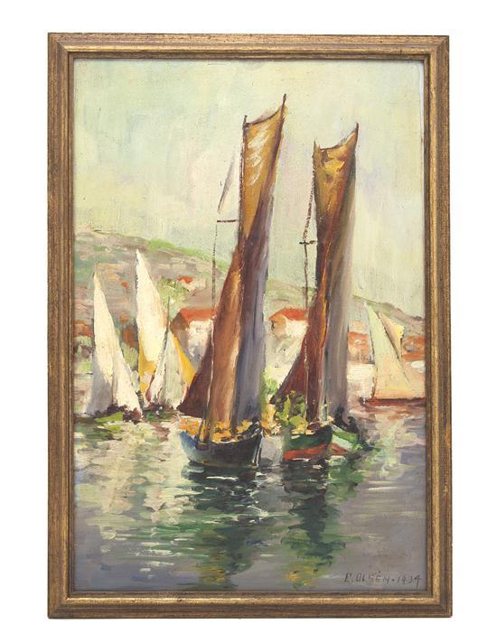 C. Olsen (20th century) Sailboats