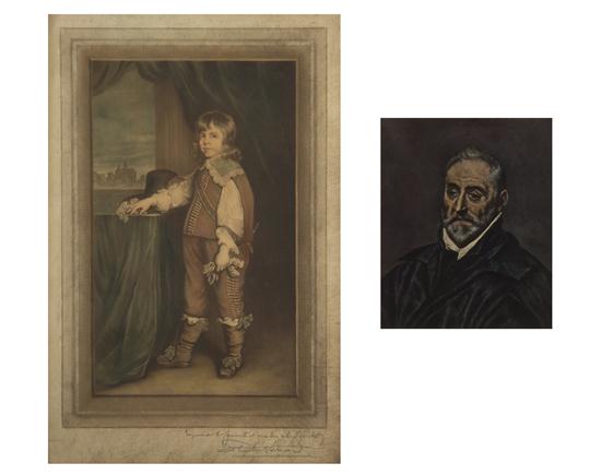 A Pair of Prints Portrait of a