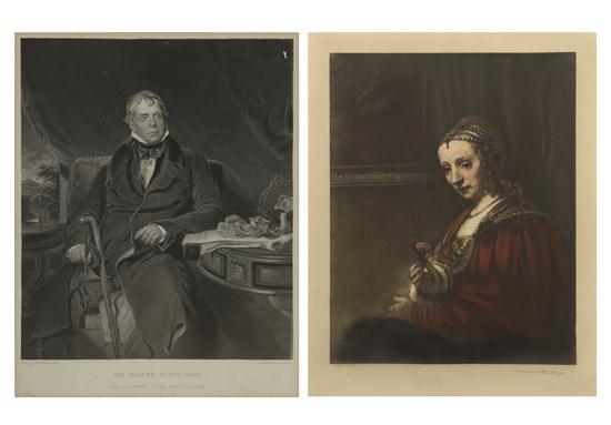 A Pair of Prints Portrait of Sir