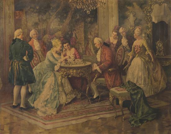 Franzen (19th century) Playing Chess