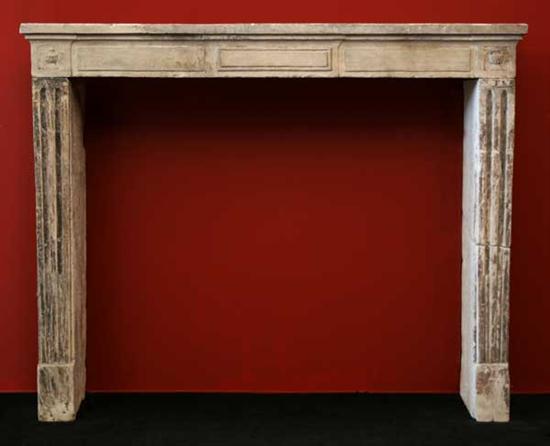 A French Louis XVI Limestone Fireplace 151c9d