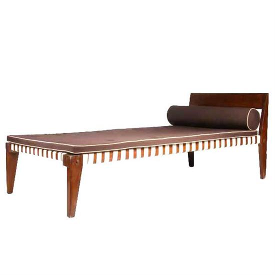 A Teak Day Bed Pierre Jeanneret circa