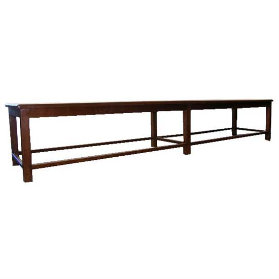 An Indian Wide Plank Teak Bench 151d07