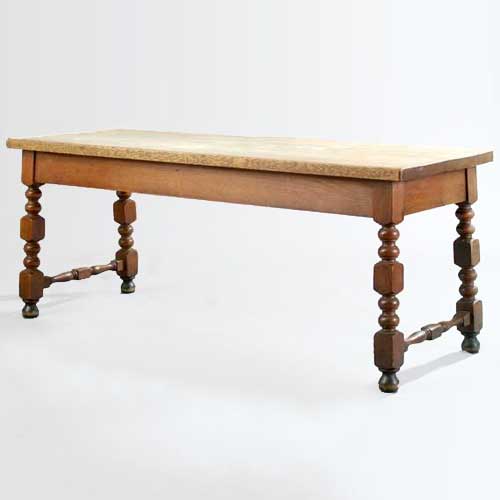 A Danish Baroque Style Oak Farm Table