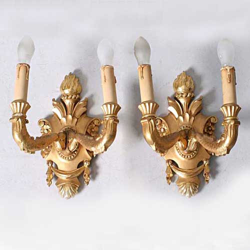 A Pair of Danish Carved Giltwood
