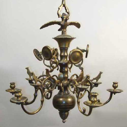 A Swedish Baroque Cast Bronze Chandelier 151d30