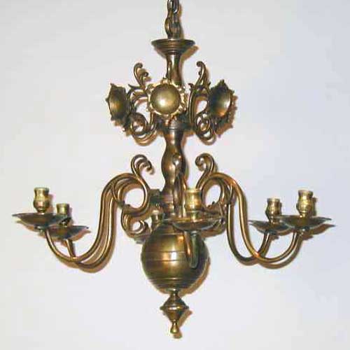 A Swedish Baroque Style Brass Chandelier 151d54
