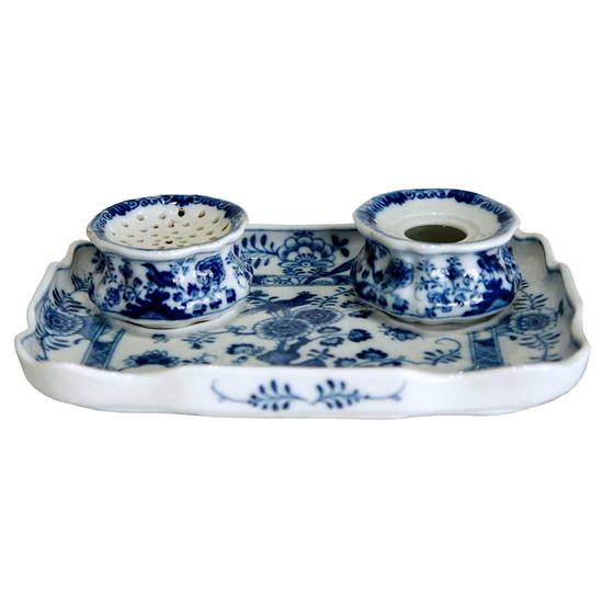 A German Meissen Blue and White Porcelain