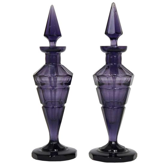 A Pair of Bohemian Amethyst Faceted 151d85