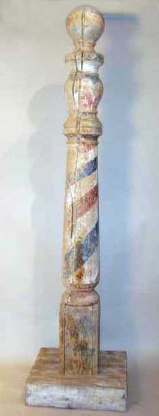 An American Folk Art Barber Pole