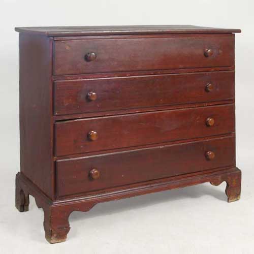 An American Chippendale Red Painted 151dc1