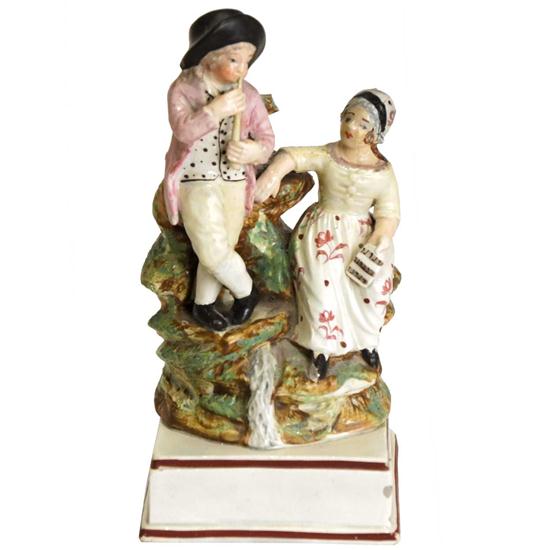 An English Staffordshire Pottery Figural