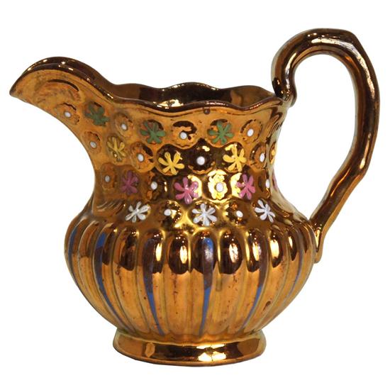 An English Copper Lustre Pitcher