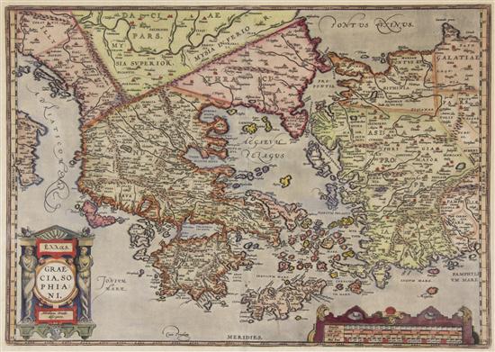  MAP ORTELIUS ABRAHAM Graecia 15456c
