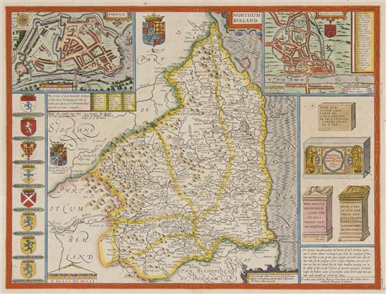  MAP SPEEDE JOHN Northumberland  15456f