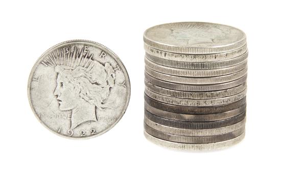 * Fifteen U.S. Peace Silver Dollars