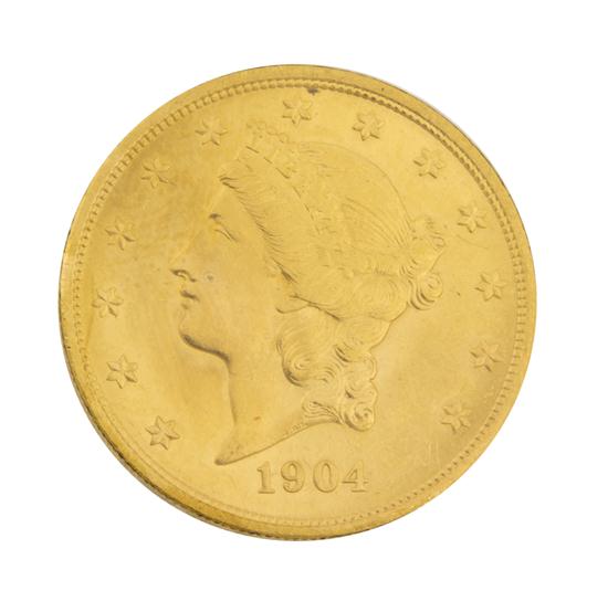 An 1863-S U.S. $20 Coronet Head