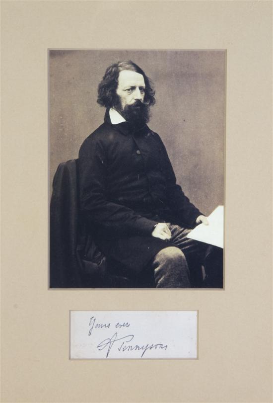 *TENNYSON SIR ALFRED Clipped signature