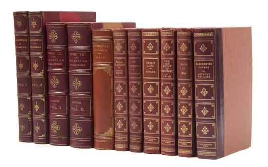 (BINDINGS) A group of 11 volumes