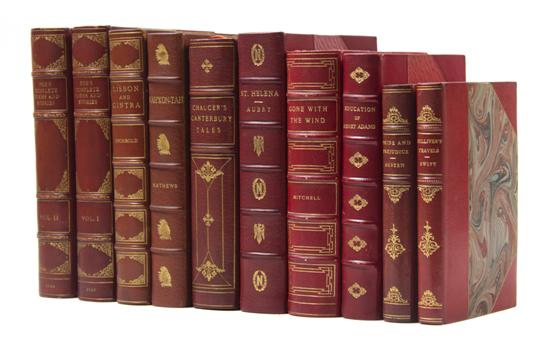 (BINDINGS) A group of 10 volumes bound