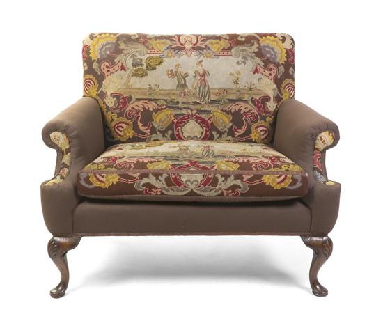 A Queen Anne Style Upholstered 154861