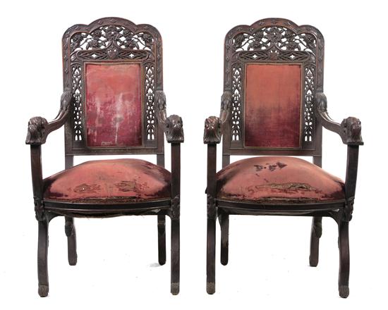 A Pair of Renaissance Revival Carved