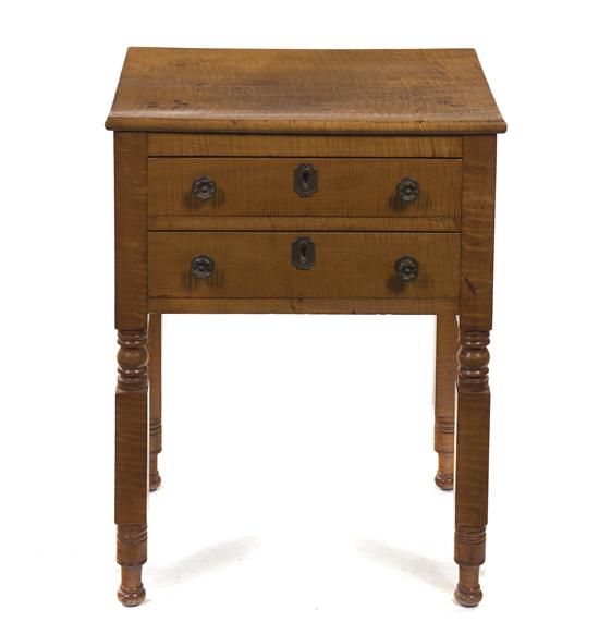 An American Tiger Maple Work Table 15485e