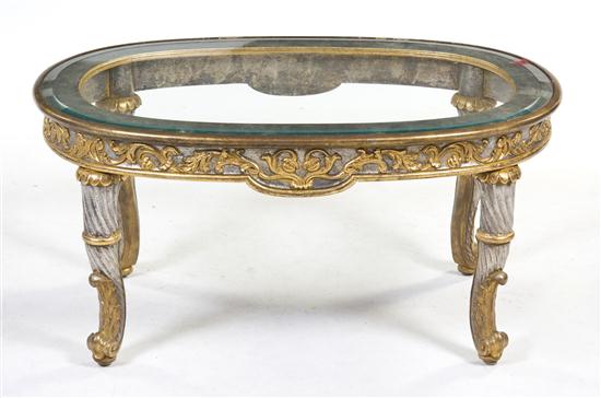 *A Louis XV Style Painted and Parcel