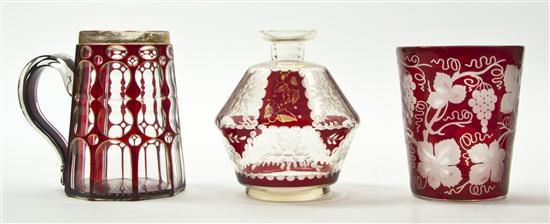*A Collection of Bohemian Cut Glass