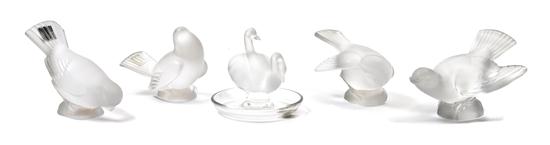  Four Lalique Molded and Frosted 1548c8