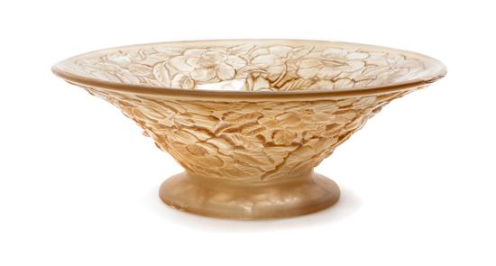 *A Frosted and Molded Glass Center Bowl