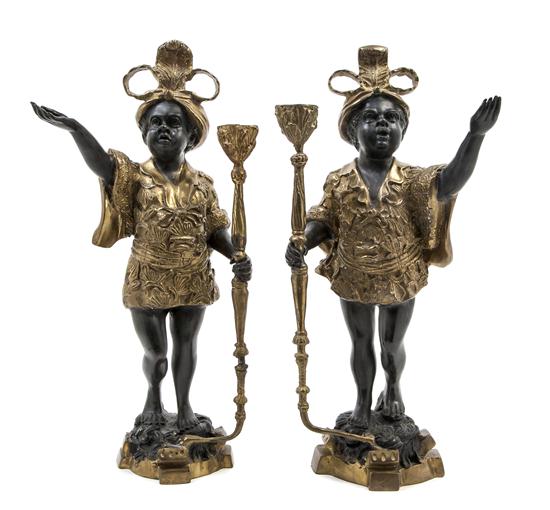 A Pair of Patinated and Gilt Bronze 1548e4