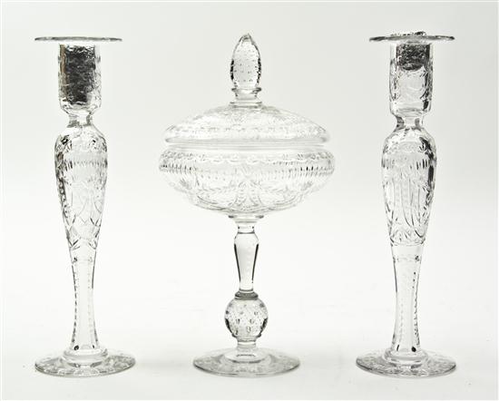 *An Assembled Cut Glass Garniture