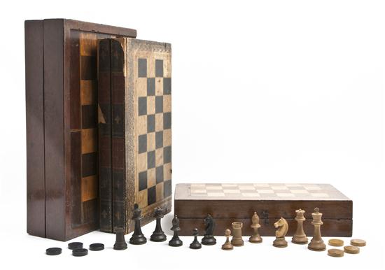 Three Painted Wood Game Boards 15491c