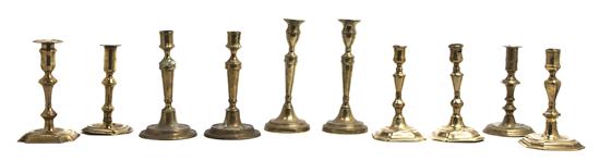 Three Pairs of Brass Candlesticks 154925