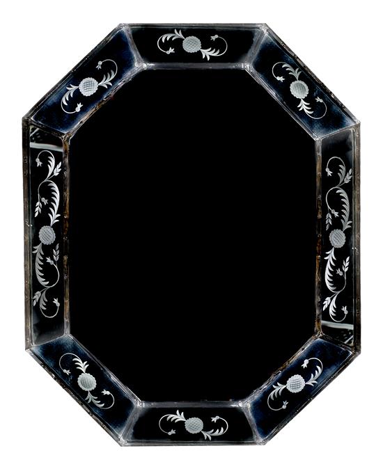 *A Venetian Glass Mirror of octagonal