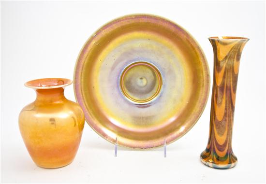 A Steuben Iridescent Glass Bowl together