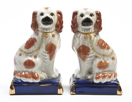 *A Pair of Staffordshire Spaniels
