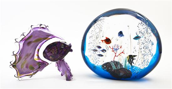 *Two Murano Studio Glass Sculptures