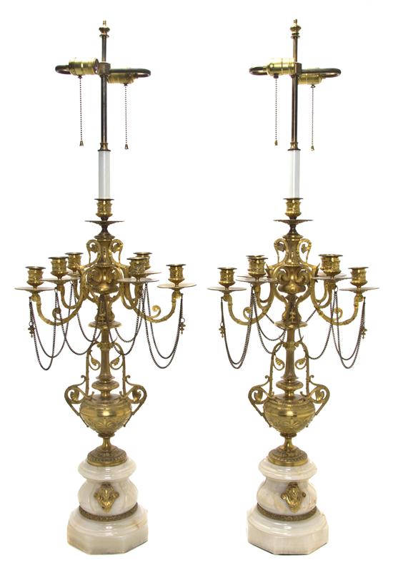 A Pair of Neoclassical Gilt Bronze