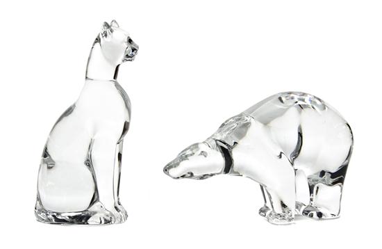 Two Baccarat Glass Animals comprising 154987