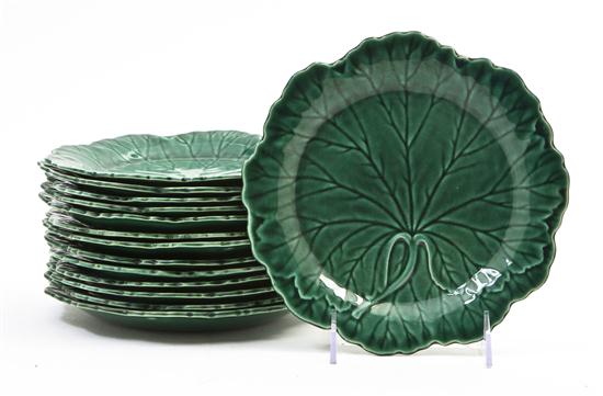 A Set of Fourteen Wedgwood Majolica