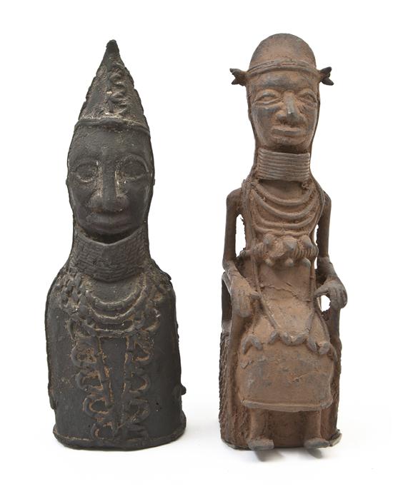 *Two Benin Style Bronze Figures one